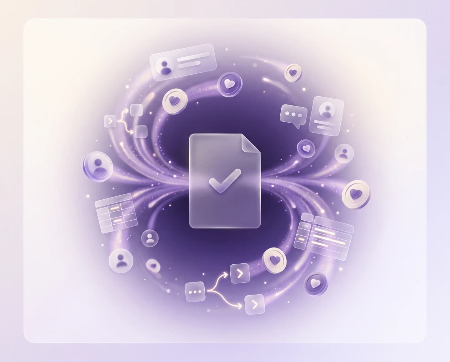 Agency account, fan, chat, and workflow data converging into one completed deliverable